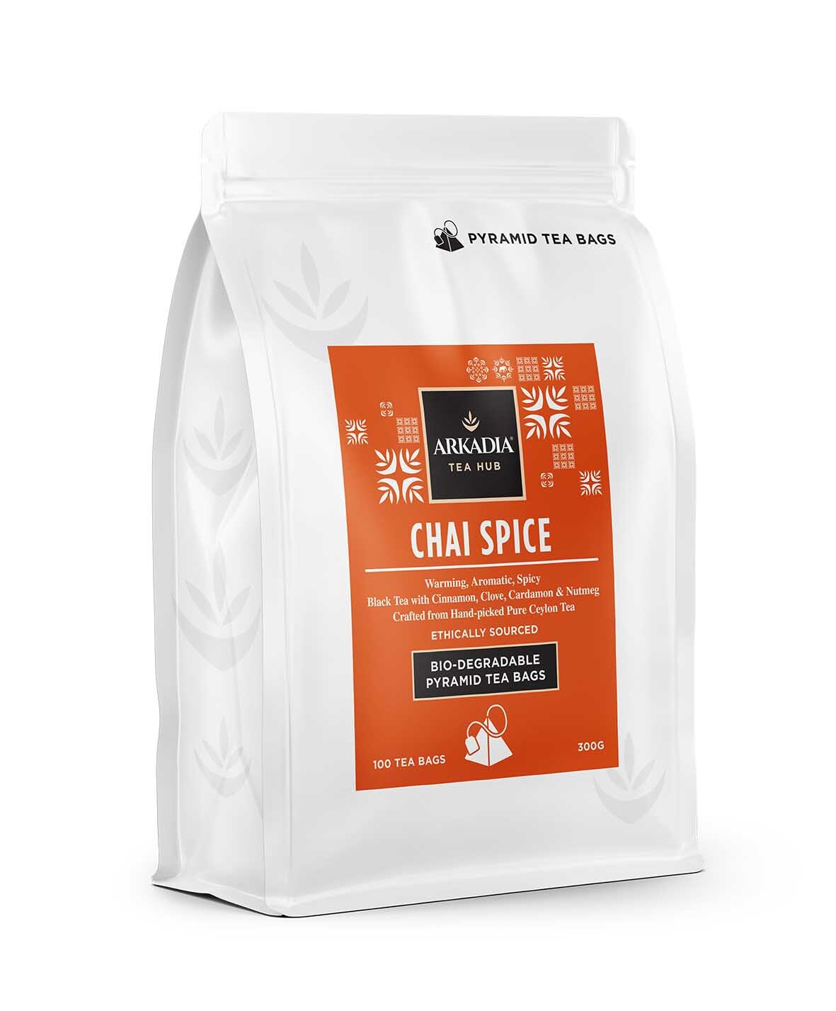 Chai Spice Pyramid Tea Bags Arkadia Beverages